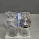 Qumuauu 12oz Glass Juice Bottles – 4 Pack Reusable Wide Mouth Bottles with Stainless Steel Lids & Cleaning Brush, BPA-Free Water Bottles for Juicing, Smoothies, Milk, and Protein (360ml)