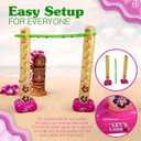 4E's Novelty Summer Inflatable Limbo Game Party Game for Kids Boys Girls Adults Tropical Inflatable Decoration for Indoor Outdoor Bithday Beach Pool Tropical Luau Backyard Game, Small to Medium