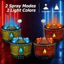 Volcano Diffuser, Essential Oil Diffuser 300ml Volcano Humidifier with Flame & Volcano Mist Mode, 2 Colors, Timer, Auto Shut-Off, Remote Control, Flame Diffusers for Home Bedroom Black