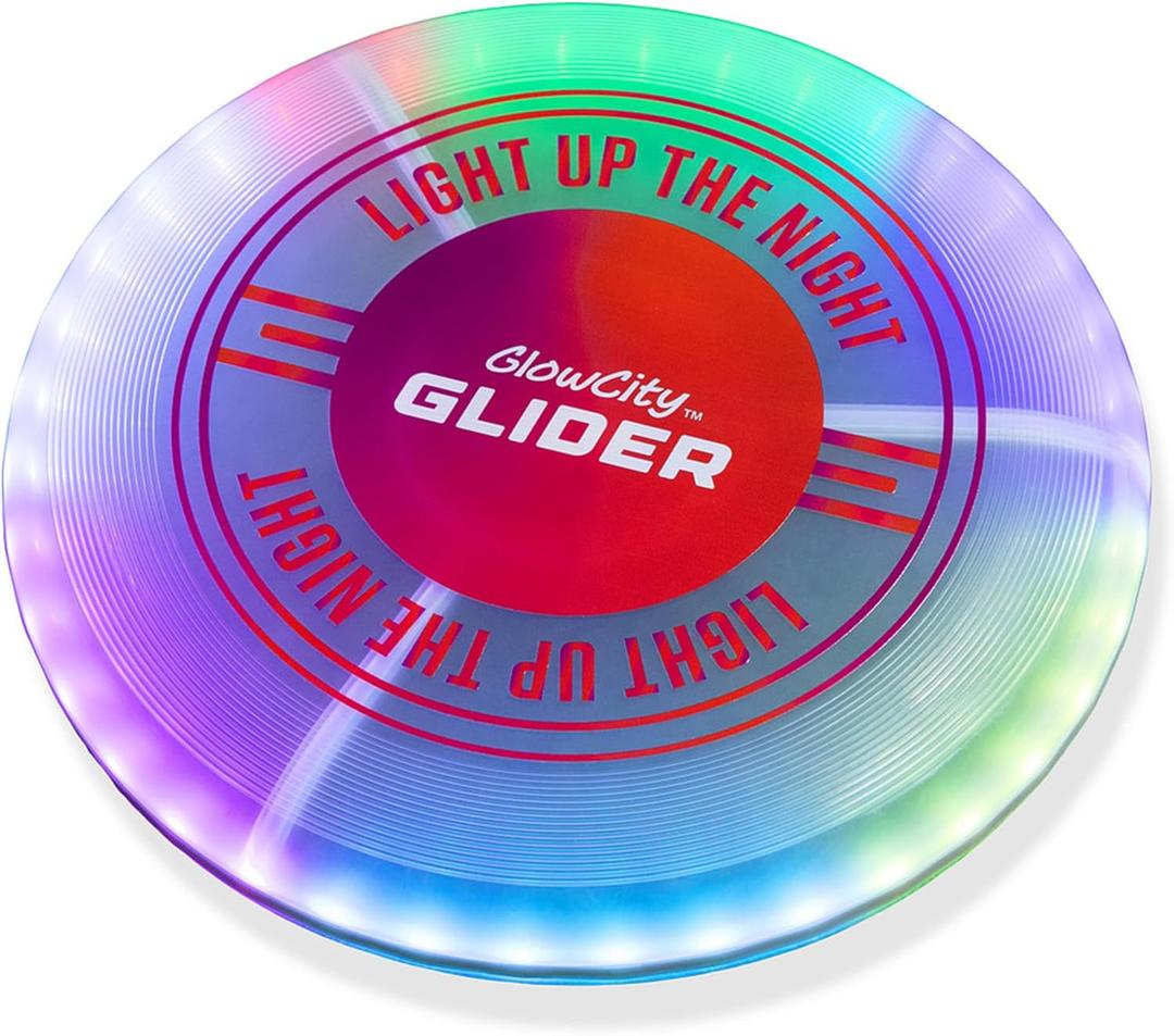 GlowCity Glider LED Glow-in-The-Dark Flying Disc