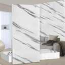 Wall Panels Peel and StickPVC Imitation Artificial Marble Tiles Sticker10 pcs 23.6" L x 11.8" WHeat-Resistant Backsplash TileIdeal for Kitchen Bathrooms Living Rooms Bedrooms. (DU003)