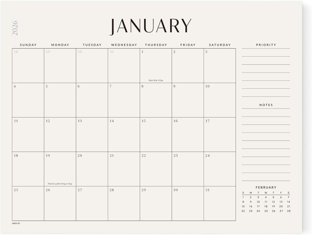 Jotsome Desk Calendar 2026, Large Desk Pad Calendar From Now to December 2026 22x17 inch, Desk Blotter Calendar for Home and Office, Easy Planning, Gift for the Holidays