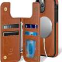 for iPhone 11 Pro 6.1" Phone case[Compatible with magsafe][RFID Blocking Leather][Magnetic 2-in-1 Detachable][Back Flip Folio Wallet Cases]Shockproof Men Women Cover for Apple 11Pro Light Brown
