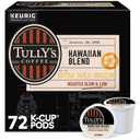 Tully's Coffee Hawaiian Blend Keurig Single-Serve K-Cup Pods, Medium Roast, 72 Count (EXP 03/28/28)