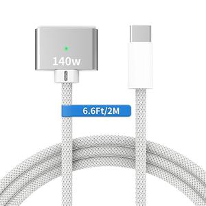 USB-C to Magnetic 3 Cable 140W for M4 MacBook Air Pro Charging,6.6FT Compatible with MagSafe 3 Cable for MacBook Pro (16"/14" 2024/2023/2021,14" M5,2025)Air (15''/13''M4 2025,M3 2024,M2 2023,M2 2022)
