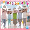 Tinlade 36 Pcs Easter Candy Gift Bags Bulk 5.12 x 6.69 Inch Resealable Easter Eggs Sealed Pouch Treat Plastic Bunny Goodie Bags Stand up for Egg Hunt Holiday Party Small Gift Wrapping Supplies Decor