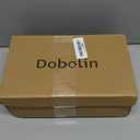 DOBOLIN Women's Heeled Sandals Open Toe Ankle Strap 2.5-Inch Chunky Heels Dress Shoes Wide Feet Friendly 8.5