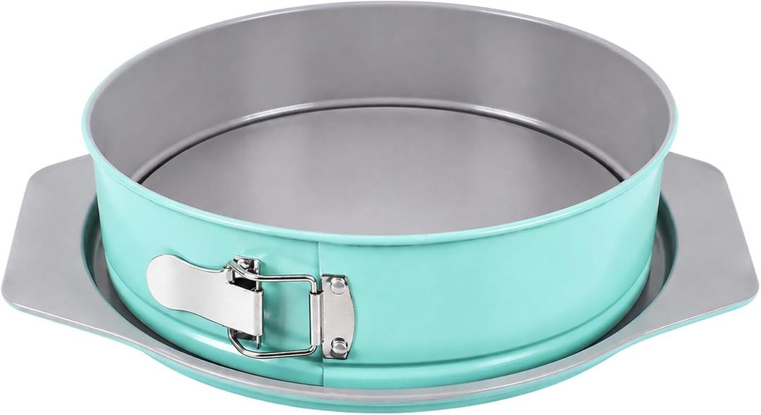 9 Inch Springform Pan, Nonstick Leakproof Cheesecake Pan with Wide Grip Handles, PFOA & PFAS Free Carbon Steel, Groove-Seal Base, Oven Safe to 450F