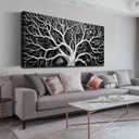 Large Canvas Wall Art Black and White Tree Picture Framed Prints Artwork Ready to Hang for Living Room Bedroom Modern Home Office Decor Size 30x60