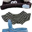 2 x HDJY 17cm Doll Clothes Set  Cool Boy Outfit, Accessories for 15-17cm Dolls Clothes,Compatible with 15 cm Sitting Doll