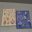 Thenshop 2 Pcs Floral Embroidered Notebook Embroidered Journal Embroidery Sketchbook Hardcover Notebooks Fabric Cover 200 Pages for Women School Office Travel Diary Supplies,8 x 5.75 Inches