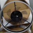 20'' Ceiling Fan with Light, Upgraded Low Profile Fan, Flush Mount Ceiling Fan, 6 Speeds, Dimmable LED, App & Remote Control, Quiet DC Motor, for Bedroom, Living Room, F115 Black