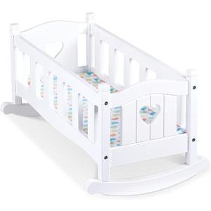 Melissa & Doug Wooden Play Cradle for Dolls and Stuffed Animals