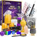 National Geographic Mega Magic Set - More Than 75 Magic Tricks for Kids to Perform with Steps, Video Instructions for Each Trick Provided by a Professional Magician 