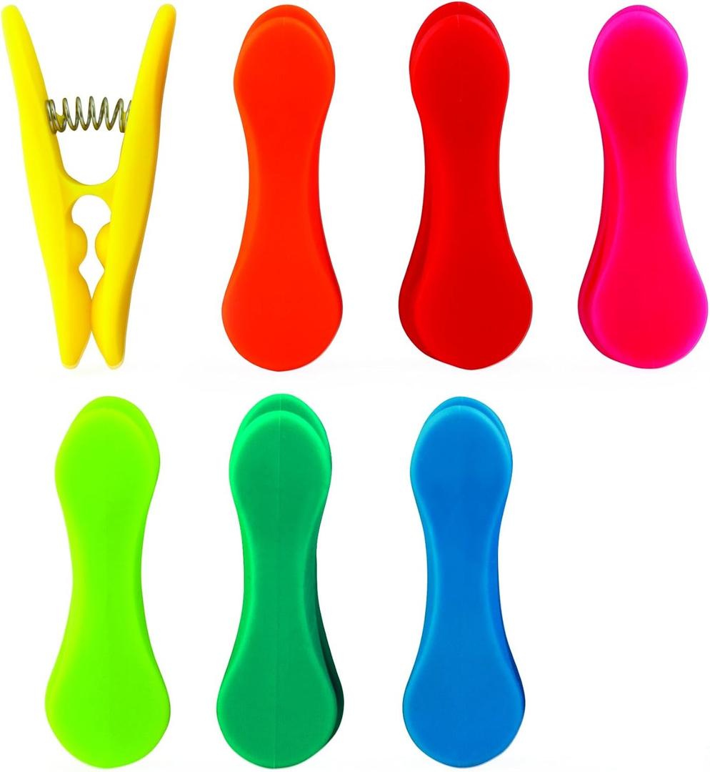JACENT CULINARY ELEMENTS RAINBOW BAG CLIPS 7 Ct.
