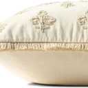 Loloi Chris Loves Julia Darla Collection PCJ0025 Ivory 18'' x 18'' Cover Only Pillow