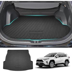 Mixsuper Cargo Liner for Toyota RAV4 All Models 2019-2025, All Weather Trunk Liner Rear Cargo Mat Anti-Slip Durable Black