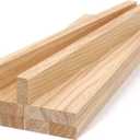 Wood Strips Slats Wooden Dowels for Crafts 1/2"x 1" x 12", 10 PCS Decorative Wood Trim Planks for Wall, Square Wooden Sticks for Crafting, Unfinished Pine Lumber Pieces for Woodworking Models Making