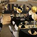 TONIFUL 4 Set Black Gold Balloon Centerpieces for Table, Balloon Stand Kit for Black Gold Party Decor 40th 50th 60th 70th Birthday Decorations Anniversary Graduation Decorations 2026 Retirement