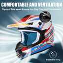 Kids Dirt Bike Helmets Youth ATV Helmet, Kids Motocross Helmet DOT Approved XL