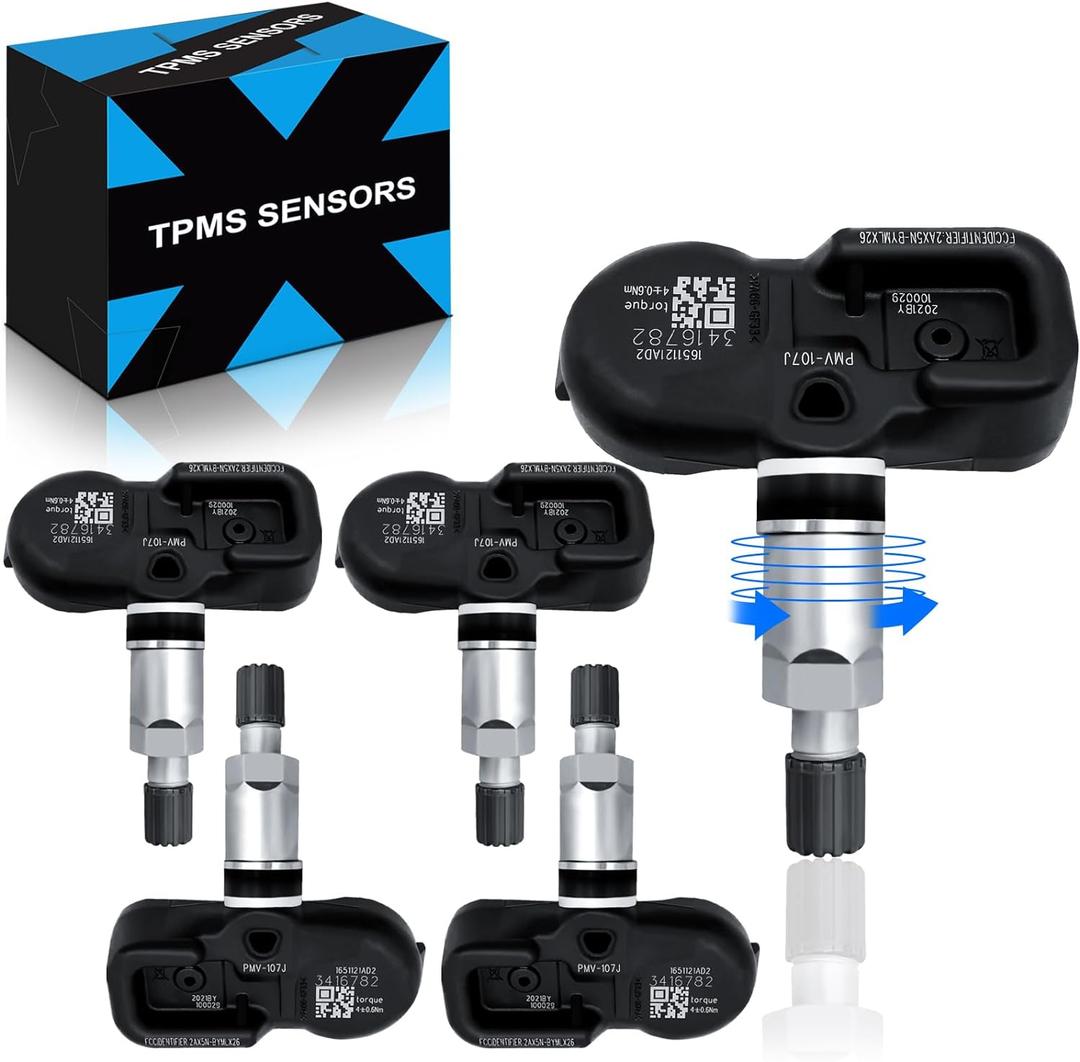 Pre-Programed TPMS Sensors for:-Toyota Tacoma 2005-2015 Camry Tundra 4Runner for:-RAV4 for:-Lexus IS250, Tire Pressure Monitoring Sensor 4260706011 4260733021 PMV-107J 315MHz (5PCS New)
