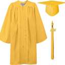 GraduationMall Matte Kindergarten & Preschool Graduation Gown Cap Set with 2023 Tassel Gold 33 (4'0"-4'2")
