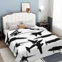 Jet Fighter Airplane Soft Throw Blanket All Season Microplush Thick Warm Blankets Tufted Fuzzy Flannel Throws Blanket for Bed Sofa Couch 60"x50"