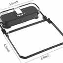 Suction Cup Foldable Metal & Plastic Sink Strainer - 50 Detachable Mesh Bags, Edge-Mounted Kitchen Drain Filter with Collapsible Basket, Anti-Slip Food Waste Catcher for Sink (black)