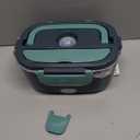 Electric Lunch Box Food Heater, 80W Portable Warmer for Car Truck Work with 304 Stainless Steel Container, 12V/24V/110V Green Heated Lunch Box Suitable for Ideal Driver/Work/Gift