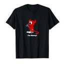 Funny Sarcastic I'm Horny Cute Red Devil With Horns T-Shirt, size 4XLT