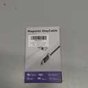 StayCable 5FT USB A to USB C Cable with Built-in Magnetic Holder for Nightstand, Desk and Car, 3A Fast Charging Anti-Fall Cord with 2 Adhesive Metal Plates, Braid Type-C Data Cable for iPhone 17 (White)