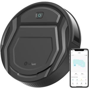 Lefant M210Pro Robot Vacuum Cleaner,Strong Suction,120 Mins Run Time,Wi-Fi Connected,Scheduled Cleaning,Compatible with Alexa,Slim Self-Charging Robotic Vacuum Cleaner for Home,Pet Hair,Hard Floors (Medium, Black)
