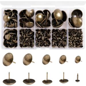 Antique Upholstery Tacks 120PCS Furniture Tacks Nails 1/4",7/16", 5/8, 3/4", 1" Size for Sofa, Chair, Bed and Other Furniture