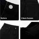 JMIERR Mens Baggy Jeans Stretch Casual Loose Fit Jeans Streetwear Denim Pants (Black, M)