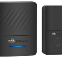SZJHXIN Wireless Doorbell, Self-powered Doorbell Kit with 1 Self-powered Push Button and 1 Plug in Receiver Door Chime, Over 590 Feet Range and 50 Chimes, No Battery Required Push Button(Black)