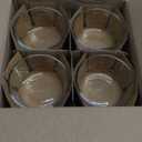 Anchor Hocking 2 Cup Glass Storage Containers with Lids, Set of 4 Glass Food Storage Containers with Navy SnugFit Lids (Clear)