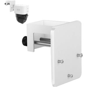 Gutter Mount Bracket for Eufy SoloCam S340/SoloCam E30, Weatherproof Corner Mount for Solar Security Camera, No-Drill Installation (1 Pack, White)