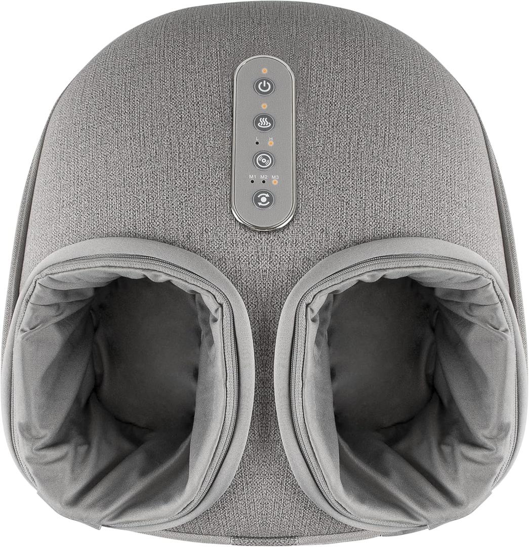 Medcursor Foot Massager Machine with Heat, Shiatsu Deep Kneading, Delivers Relief for Tired Muscles and Plantar, Multi-Level Settings & Adjustable Intensity for Home or Office Use, FSA HSA Eligible