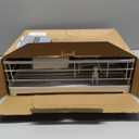 Kitsure Extendable Dish Drying Rack - Rust-Resistant Dish Racks for Kitchen Counter with Adjustable Support Legs, Cutlery Holder & Removable Draining Tray (White, 15.6''-25.2''L  16.9''W  8.1''H)