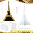 Leinuosen 6 ft Eiffel Tower Cardboard Cutout Stand up Lifesize French Theme Party Decoration Gold Eiffel Tower Photo Prop Backdrop Standup for France Night of Paris Theme Party Birthday Decor