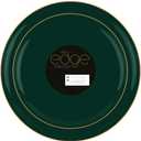 Emerald Green and Gold Rim Combo Plates, 8" & 10" - Case of 480 (4 packs x 120)