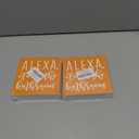 2 x SJNH Funny Bathroom Orange Wood Sign Alexa Clean the Bathroom | ﻿ Funny Bathroom Wood Block Sign for Bathroom Shelf Toilet Restroom