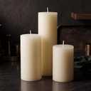 Shihanee 36 Pillar Candles,3'' X 5.9", 7.9", 9.8",Clear,Ivory