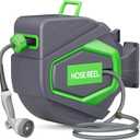 Retractable Garden Hose Reel, 1/2 in x 100 Ft, for Garden Watering
