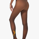 High Waisted Lightweight Fleece Lined Tights,Seamless Control Compression Fake Translucent Dark Skin Shaping Insulated Tights, Large