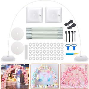 Chamvis Balloon Arch Kit, 9FT Height & 10FT Width Adjustable Balloon Arch Stand Garland Frame: Balloon Garland Support for Wedding Baby Shower Birthday Photo Backdrop