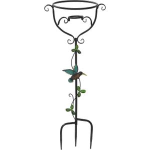 30.5" Gazing Ball Stand, Trident Base Gazing Globe Stand for 10 Inches Gazing Globes, Metal Gazing Ball Display Holder for Outdoor Garden Lawn Yard