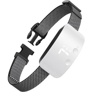 NBJU Bark Collar for Dogs,Rechargeable Anti Barking Training Collar with 7 Adjustable Sensitivity and Intensity Beep Vibration for Small Medium Large Dogs (White)