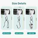 Ceiling Curtain Track Heavy Duty Tracks Ceiling/Wall Mount Sliding Room Divider Silent Rail with 3 Types of Hooks for Living Room, Bedroom, Black 6 ft to 9 ft