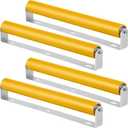 Therwen Pack of 4 Boat Trailer Roller with Bracket Set Conveyor Rollers 1.5" Diameter Kayak Roller Metal Roller with Bracket for Transporting Raft Industrial Use (Yellow, 16" Long)